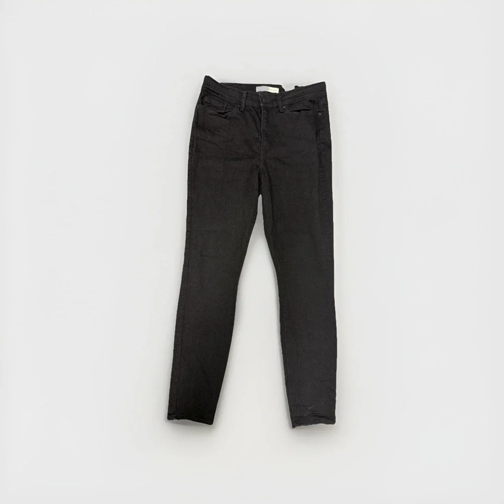 Levi Strauss mid-rise skinny black jeans pants women's 6 (28W x 30L)
